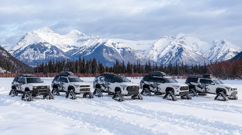 All five Toyota Snowhunter concepts.